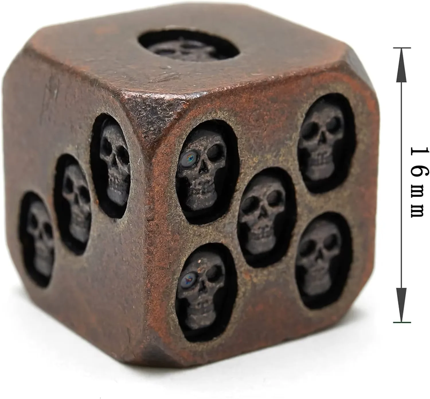 

Металлические многогранные игральные кости с черепом D6 Cubes For Dungeons and Dragons DND RPG Magic Dice D6 DND Игровой плеер Коллекционные металлические кубики