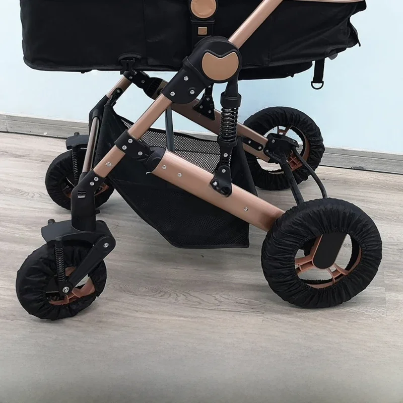 2 pièces bébé poussette roue couvre poussette roue pour Protection couverture poussette pneu anti-poussière couverture poussette roue Prote