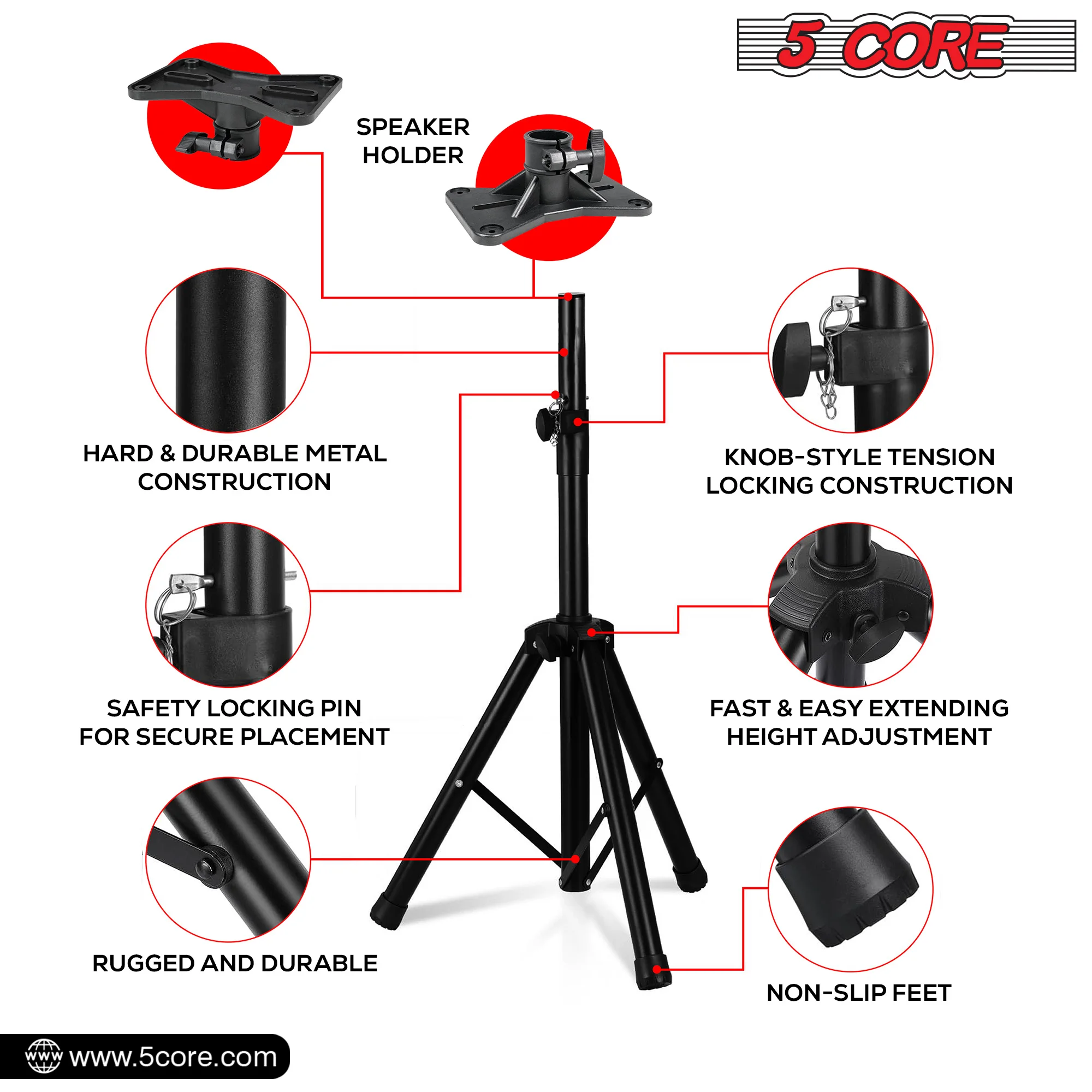 5 Çekirdekli Hoparlör Standı T - Speaker Stand Tripod incelemesi ve fiyatı
