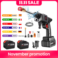 200W 50Bar Cordless High Pressure Spray Gun Car Washer Washing Gun High Power Cleaning Machine Power Tool for Makita 18V Battery