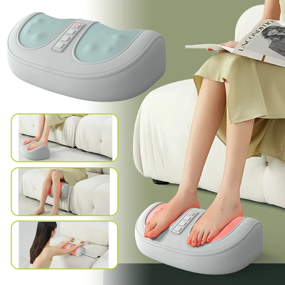 

Electric Foot Massager Hot Compress Shiatsu Deep Kneading Foot Stress Helps Body Relief Plantar Fasciitis, Tendonitis, Heel Tool