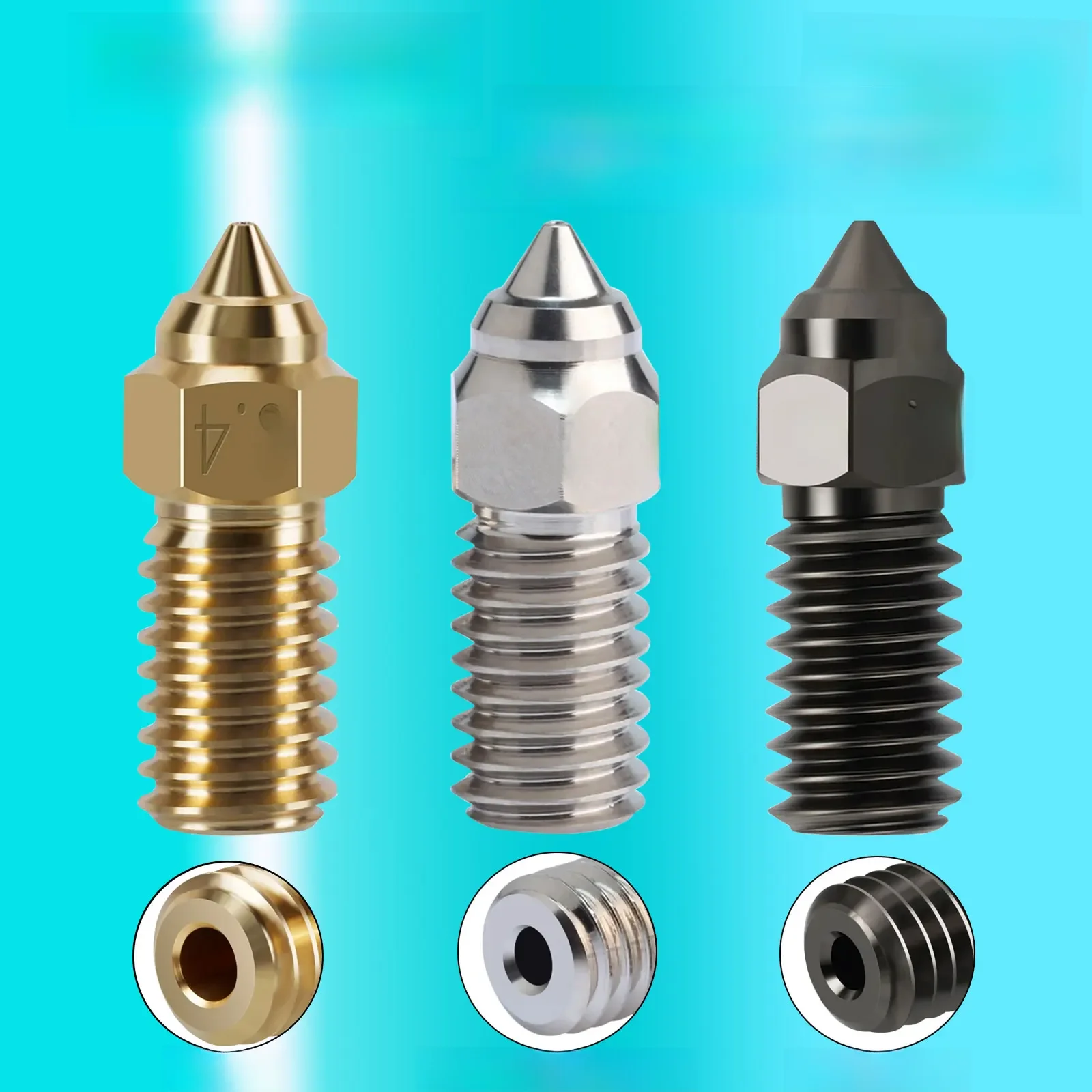 1/2/3 pièces pour ELEGOO Neptune 4 buse trempé/acier inoxydable/laiton buse haute vitesse pour Elegoo Neptune 4 pro 0.2,0.4,0.6,0.8mm