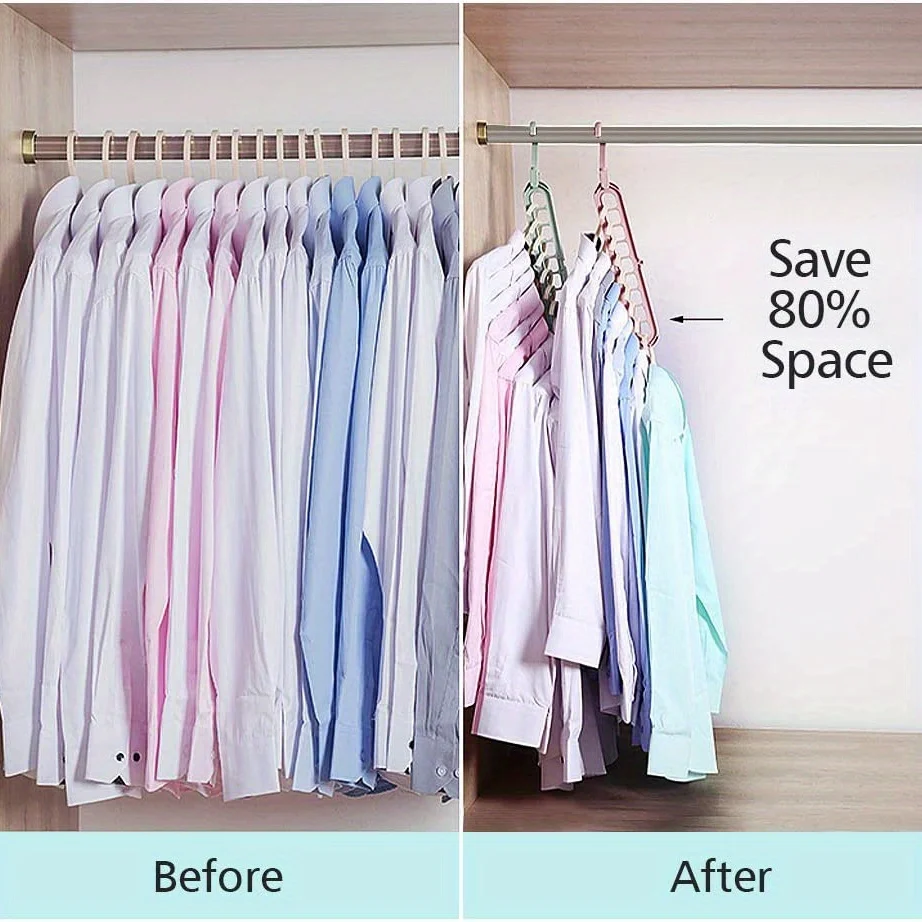 9-hole hanger 360° rotating folding hanger space-saving storage rack clothes and pants storage durable home dormitory