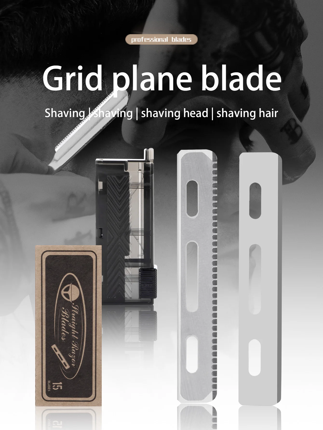 15pcs/Box Men Shaving Razor Blades Professional Barber Stainless Steel Replacement Single Side Shaver Mesh Safety Razor Knives