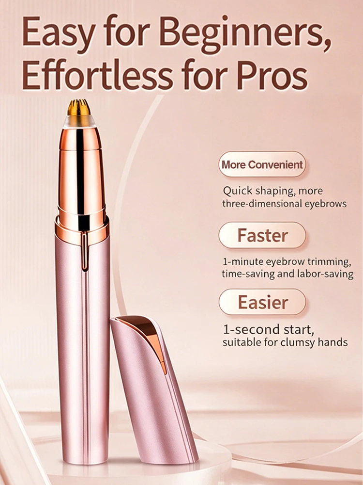 Electric Eyebrow Trimmer Face Eyebrow Cut Shaver Mini Portable Nose Hair  Shaver Epilator Eye tools Rechargeable view 3