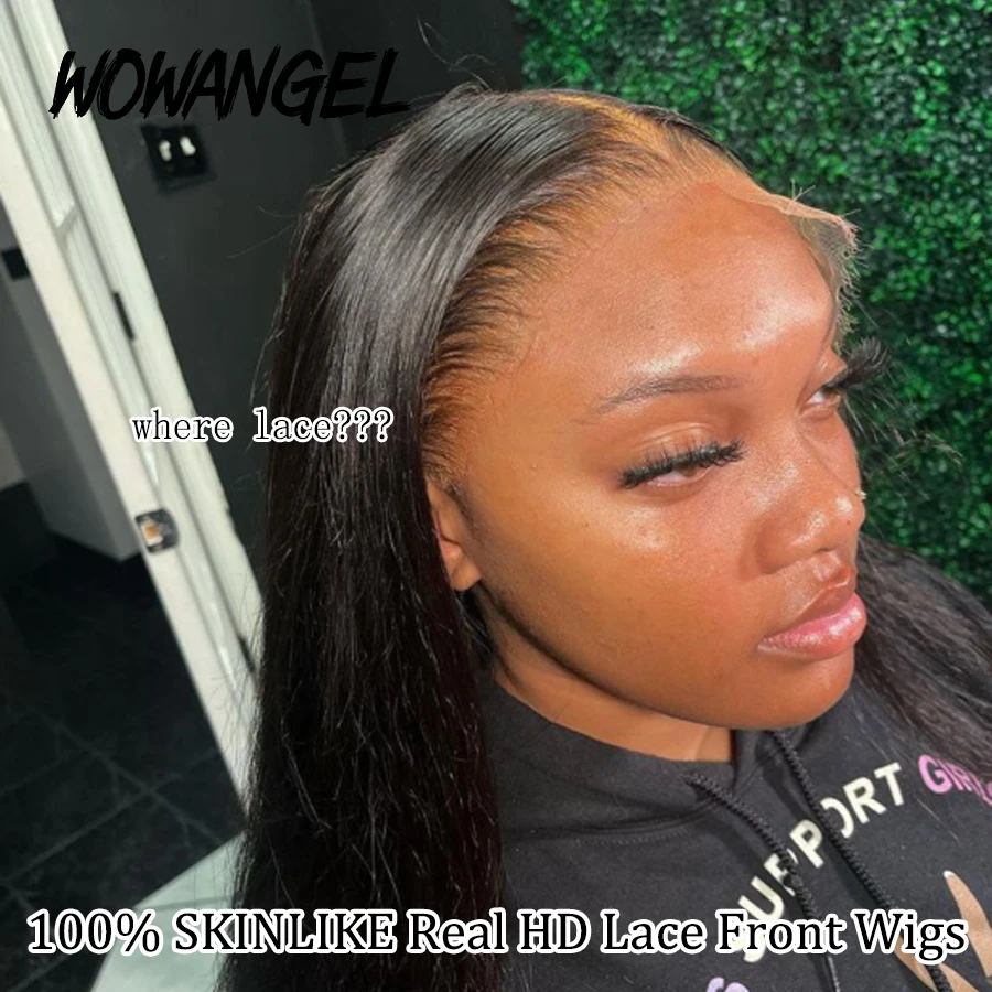 Wow Angel HD Full Frontal Perücken 36 Zoll Glatt Melt Skins 13x6 HD Lace Front Echthaarperücken Jungfrauenhaar Vorgezupft Ohne Klebstoff – Detail 5