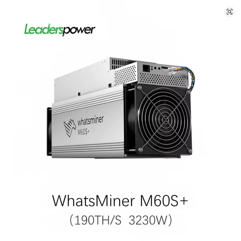 Майнер ASIC Блокчейн Майнер Whatsminer M60s+ 200T 202T 204T 206T 3230W BTC Майнер биткойнов SHA-256 Сервер для добычи криптовалют MicroBit