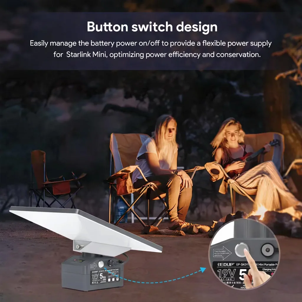 Expandable Battery Pack for Starlink Mini 29700mAh Portable Power Bank with Parallel Battery Connection for Outdoor Off-Grid Use view 5