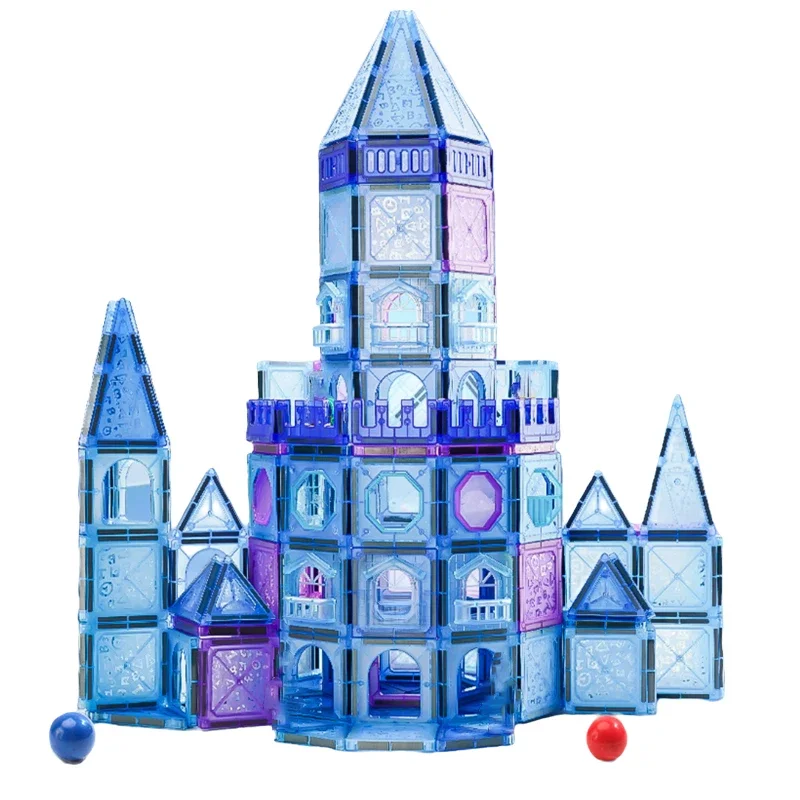 Décennie s de construction de carreaux magnétiques pour enfants, jouets mentaires oriels, jeux Montessori, bricolage