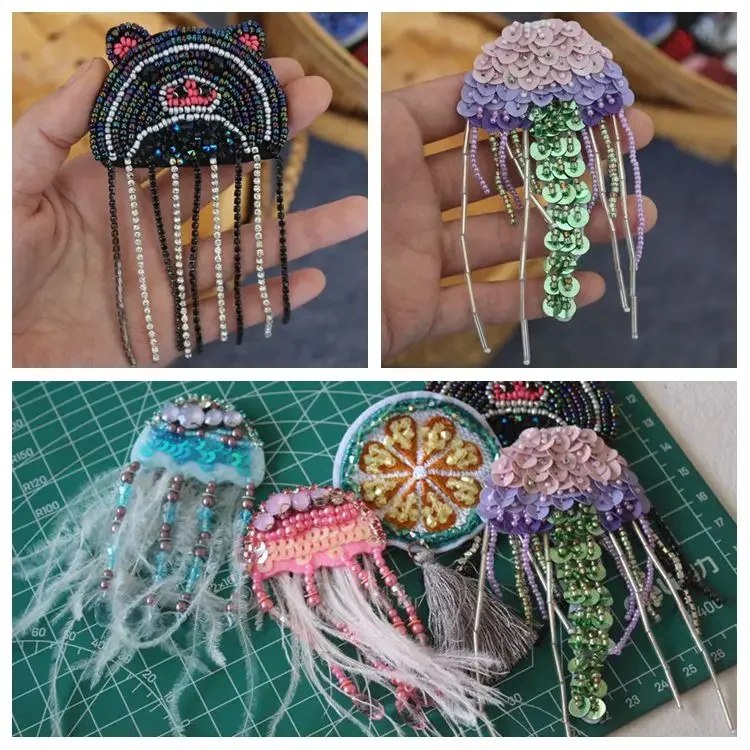 Naszywki 3D z cekinami do ręcznego zdobienia, naklejki na ubrania, biżuteria DIY do swetrów i butów - trójwymiarowe ozdoby do zawieszenia — zdjęcie 2