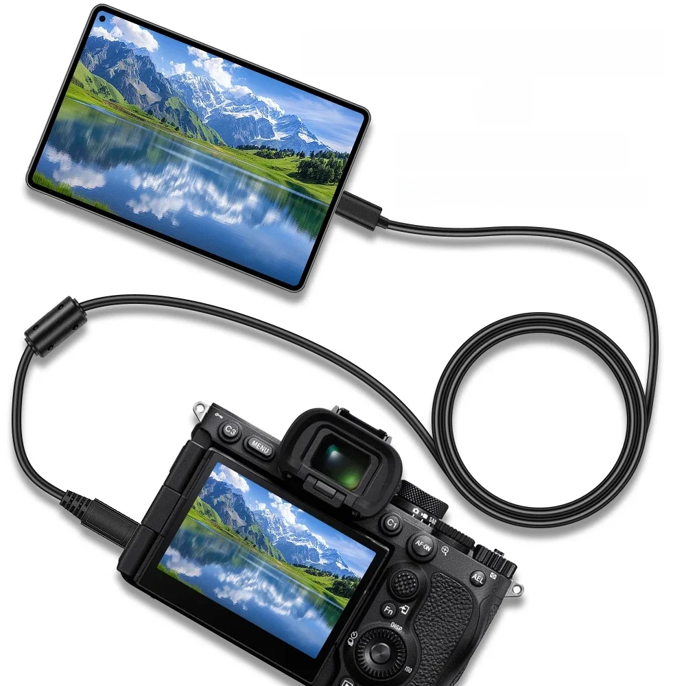 Kabel Micro 5Pin do Type-C OTG do SONY NEX-3N F3 5T 6L A7 A7II, kabel do pobierania danych do podłączania aparatów Sony do smartfonów. — zdjęcie produktu 7