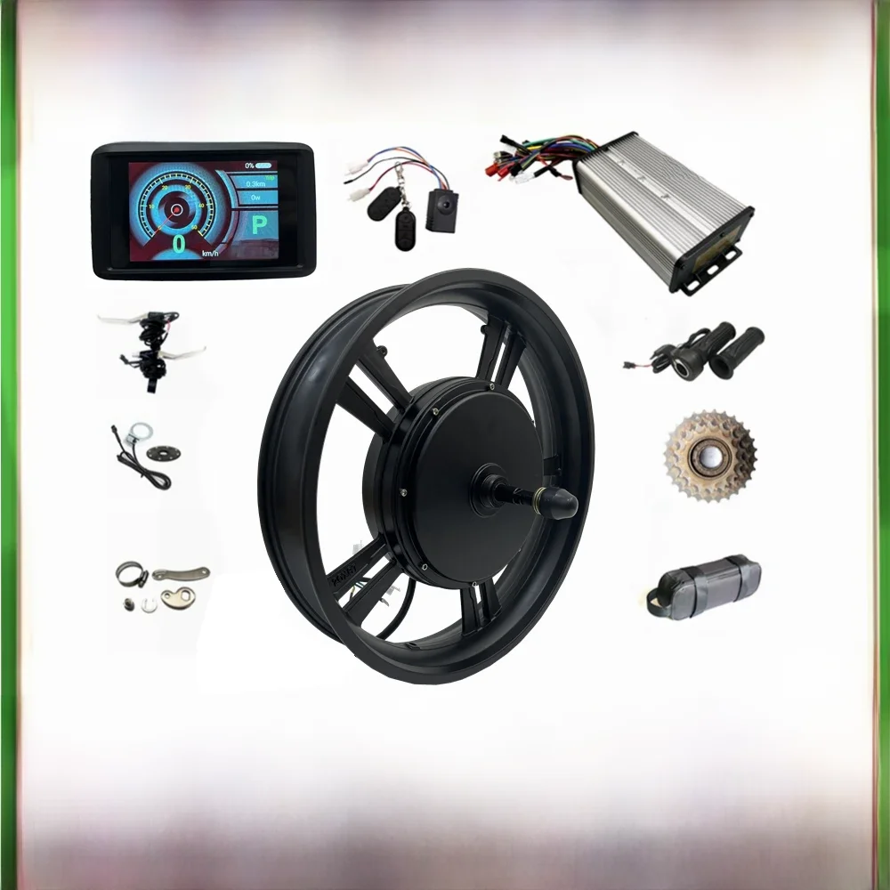 AliExpress NBP 20inch 170/190mm Dropout 48-72v 3000W Rear integrated wheel hub Motor Electric Fat Bike Conversion Kit UKC1/UKC1+ display