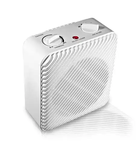 Like New | Pelonis 1500W Portable Space Heater - 3 Speed Electric Fan Heater, White/Black