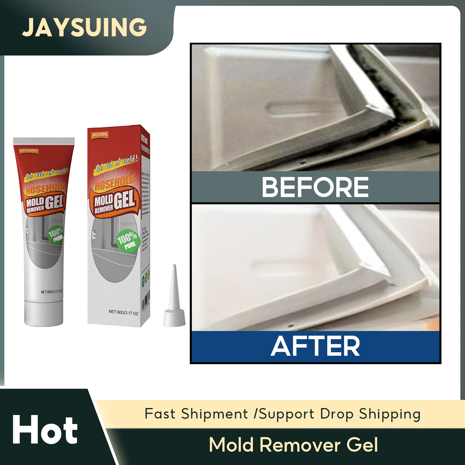 

Mold Remover Gel Effective Mould Stain Cleaner Wall Mildew Remover Washing Machine Mold Cleaning Mold Mildew Scavenging Agent