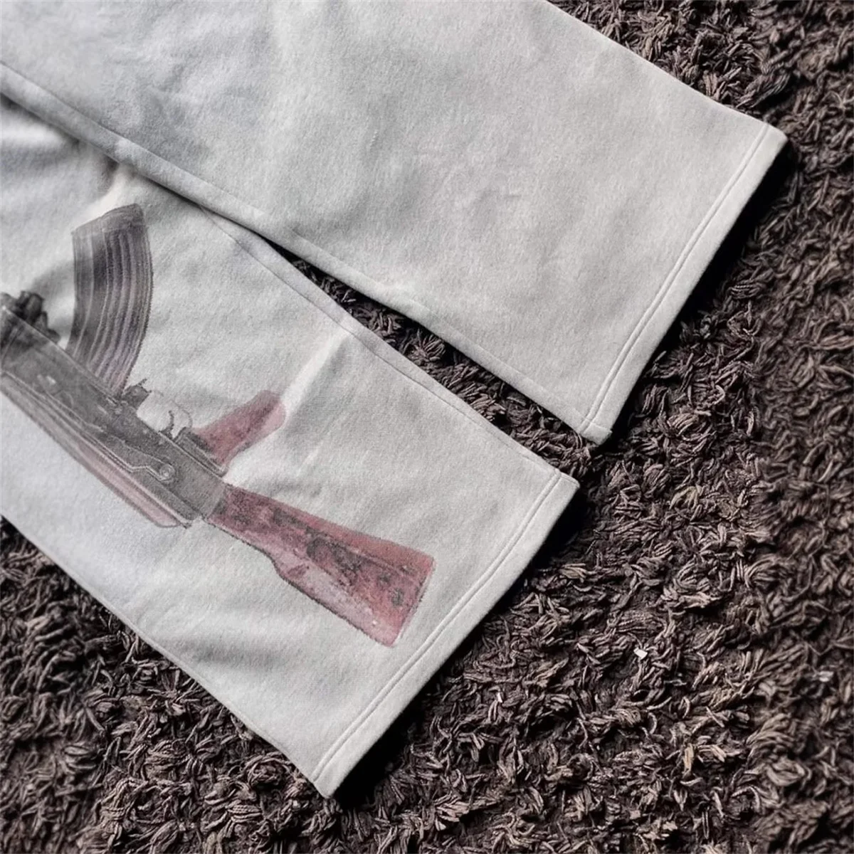 Y2K Pantaloni da guardia da strada ricamati stampati a vita alta Primavera Autunno Pantaloni sportivi alla moda con design a doppia vita a gamba dritta casual