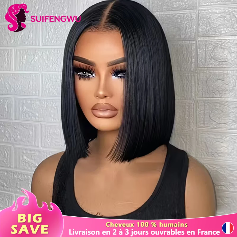 Perruque Courte Cheveux Humain Sans Colle Perruque De Cheveux Humains Avec Fermeture 4x4 Perruque Sans Colle Cheveux Humain