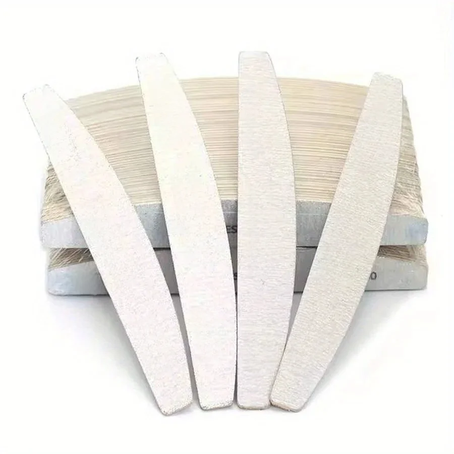 1/2/5/10/20/50 pièces/lot limes à ongles professionnelles en bois 100/180/240 tampon 100/180 gris bateau papier de verre bloc Gel polisseuse ponçage