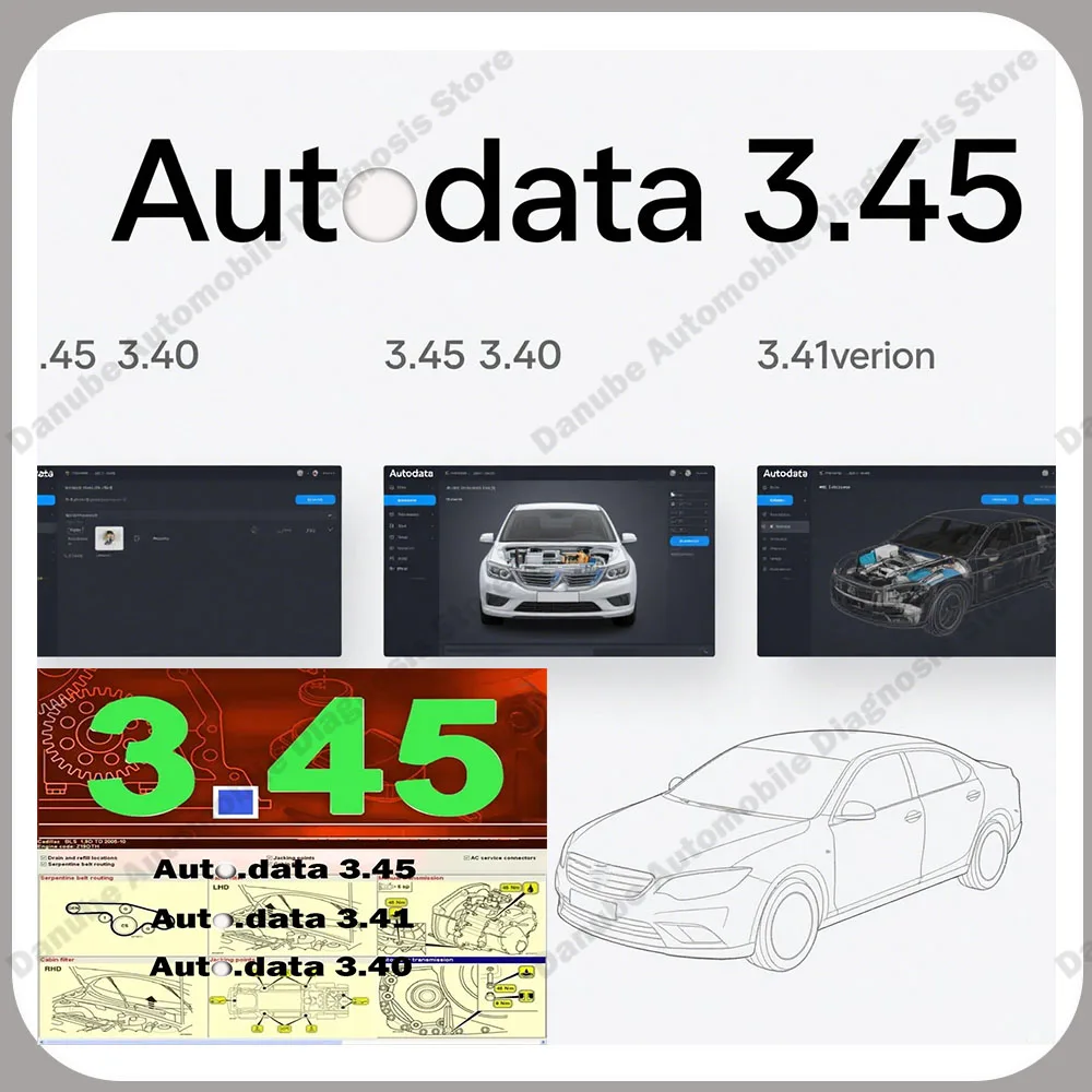 

Newest Autodata Car Repair Diagnosis Software Autodata 3.45/3.41/3.40 Multi-Languages Wiring Diagrams Data Auto Car Repair Tool