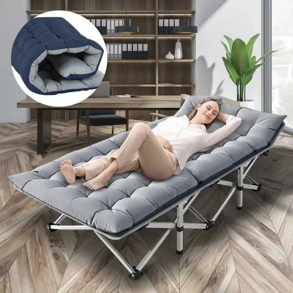 Opvouwbare campingbedje Kampeerbedjes Draagbaar Heavy Duty Outdoor Campingbed voor volwassenen Thuis Strand RV Middagpauze 200KG Lager - afbeelding 2