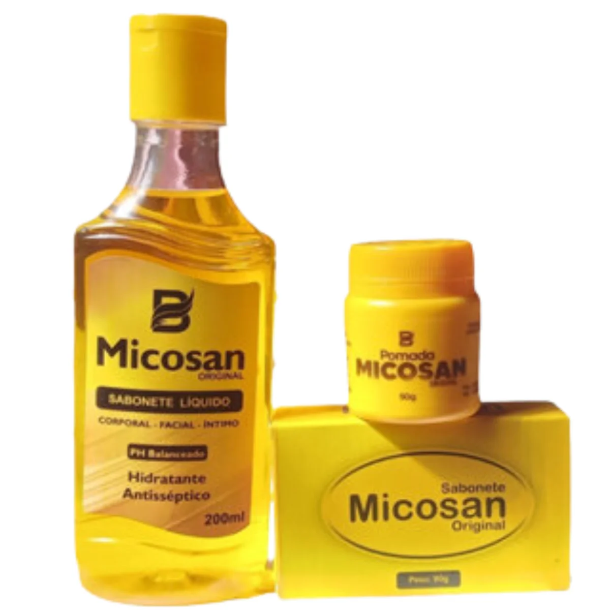 Kit Pomada Micosan, Sabonete em barra e Sabonete Líquido Original - Baruc Cosméticos