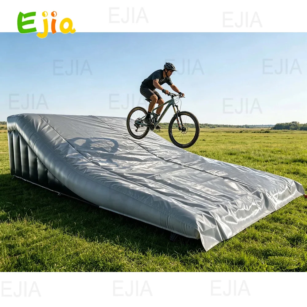 Stock 20ft/6m Commercial Inflatable Stunt Air Bag Landing Inflatable Crash Cushion PVC BMX Jump Ramp for BMX MTB  Action Sports