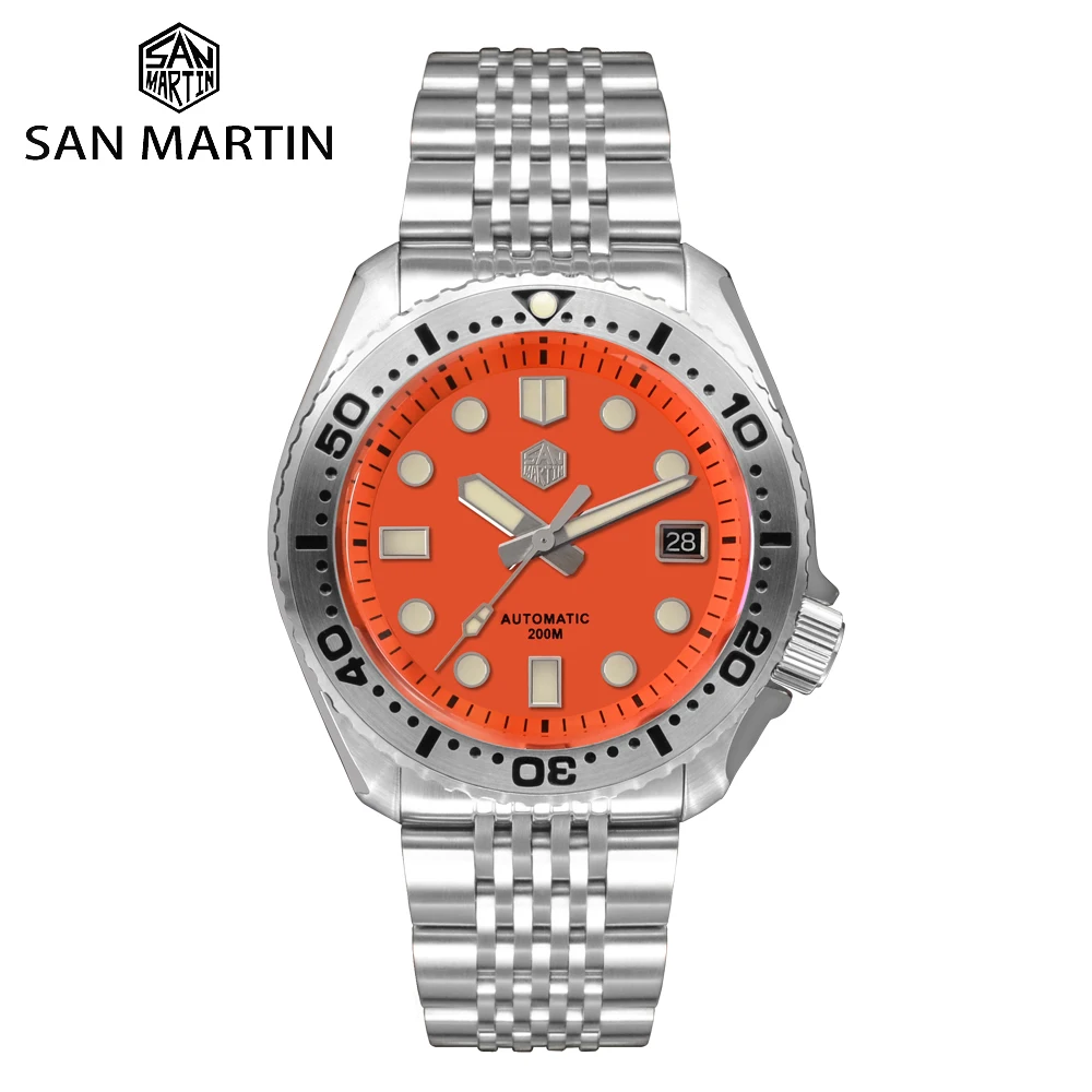 

San Martin Design Luxury Watches for Men Diving 42.5mm Abalone Sport Japan NH35 Automatic Mechanical Watch Sapphire 20Bar SN0046