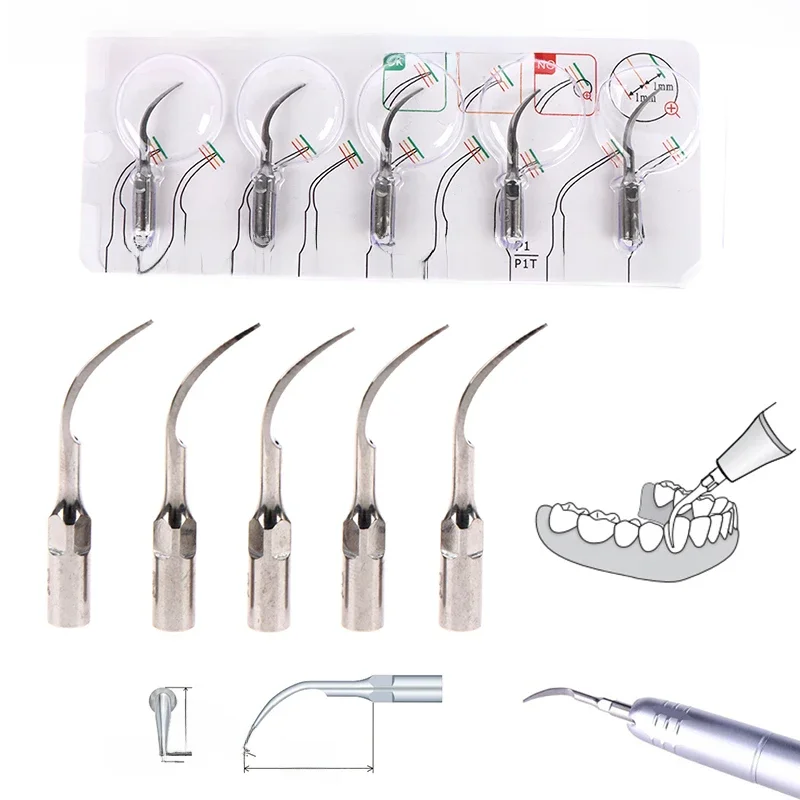 Embouts de détartrage pour détartreur dentaire ultrasonique, adaptés à Ems & Woodpecker, pièce à main, pointes de détartrage P1/G1/GD1/ PD1