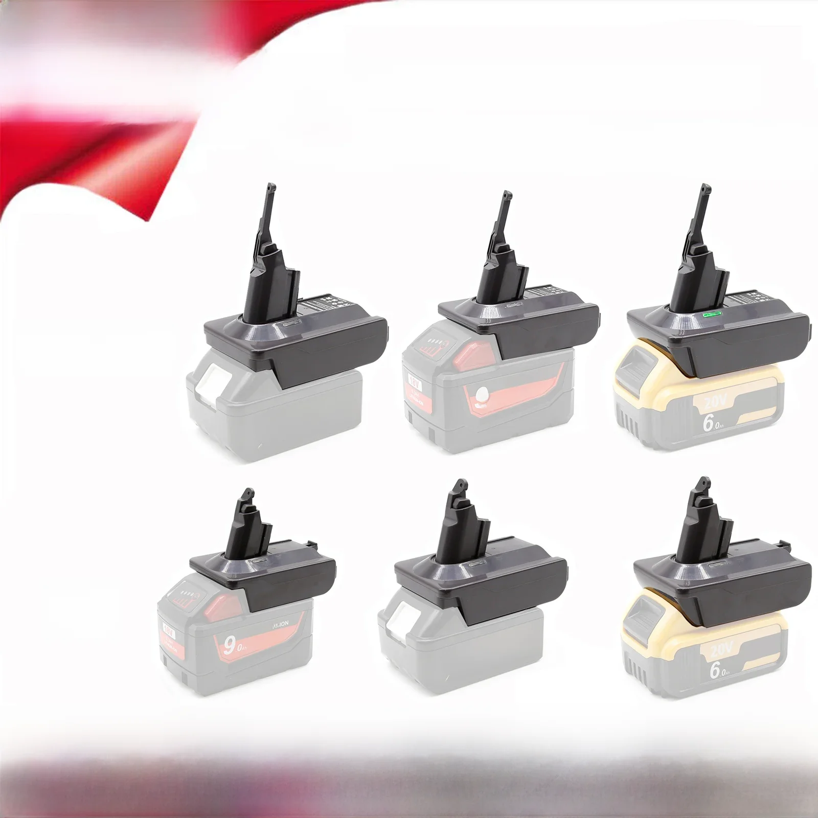 Adaptateur pour convertisseur de batterie au Lithium Makita/Milwaukee/Dewalt 18V pour outil d'aspirateur Dyson série V6 V7 V8 DC58/SV10/SV1
