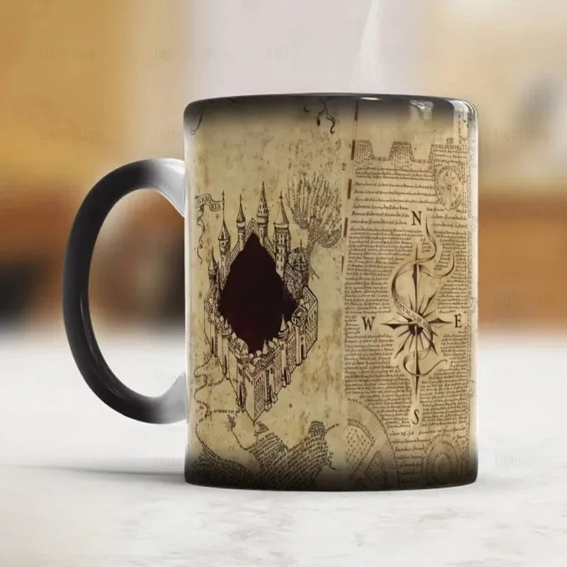 Tasse magique Marauders Map, tasse proxy document, tasses à café en céramique sensible, tasse à thé, meilleur cadeau pour les amis, verres, 11oz