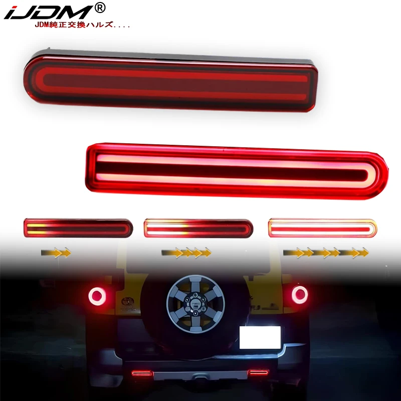 

Для Toyota FJ Cruiser, светоотражатель бампера, функция заднего хода (задние противотуманные фары), тормоз и последовательное мигание сигнала поворота 2007-2014