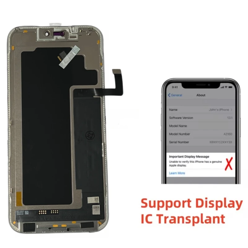 120HZ Soft OLED For iPhone 17 Pro Max Screen 17PM Display 3D Touch LCD Screen Digitizer Support Truetone IC Transplant Part