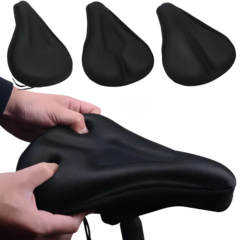 AliExpress Bicycle Saddle Covers 3D Silicone Gel Pad Soft Thick Cycling Seat Cushion Thickened Mountain Bike