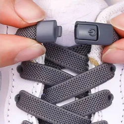 Nowość Bez wiązania Elastyczne sznurowadła Bez wiązania Sznurowadła Press Lock Sznurowadła Sneaker Kids Adult 8MM Poszerzone płaskie sznurowadła do butów