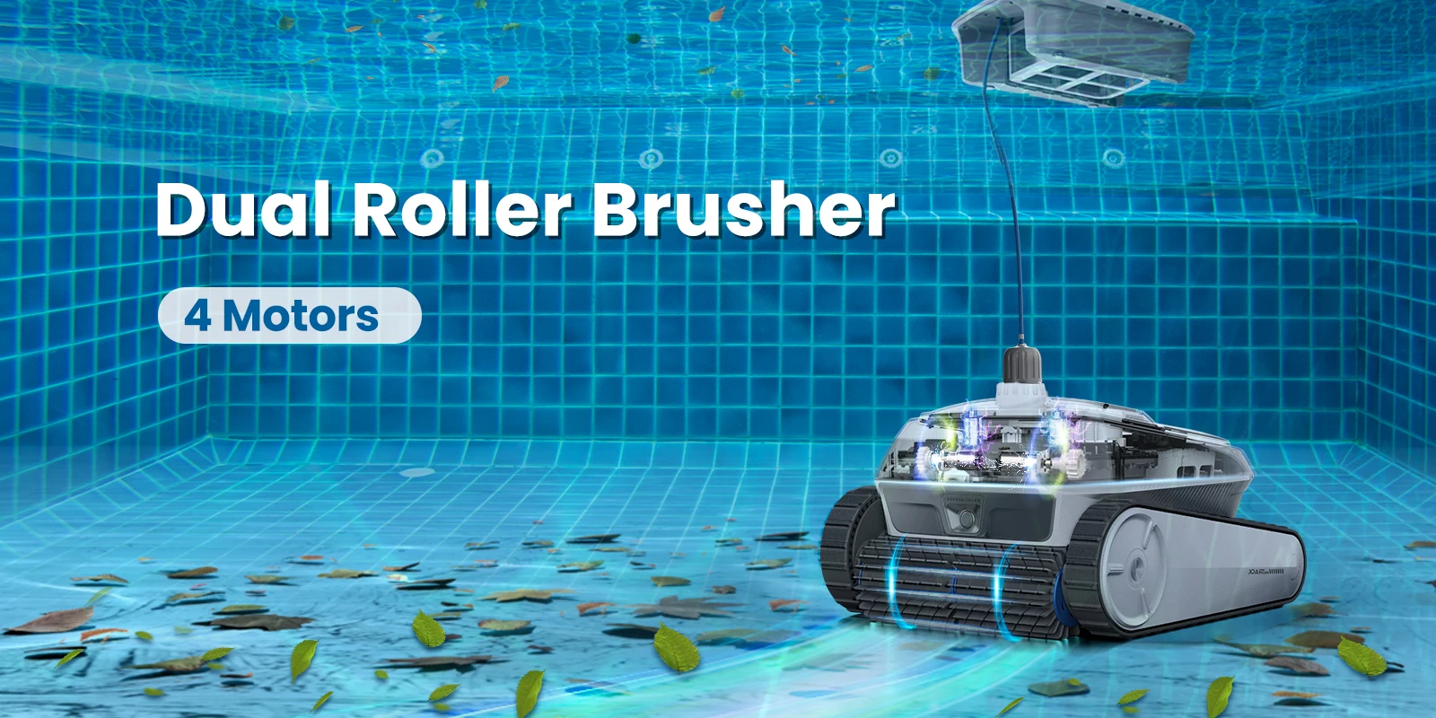 AIRROBO PC200 Roboter-Poolreiniger mit Smart NaviClean Technologie, Automatischer Wandkletter-Poolsauger mit 4L Filter und Auto-Rückkehr für Schwimmbecken – Detail 1
