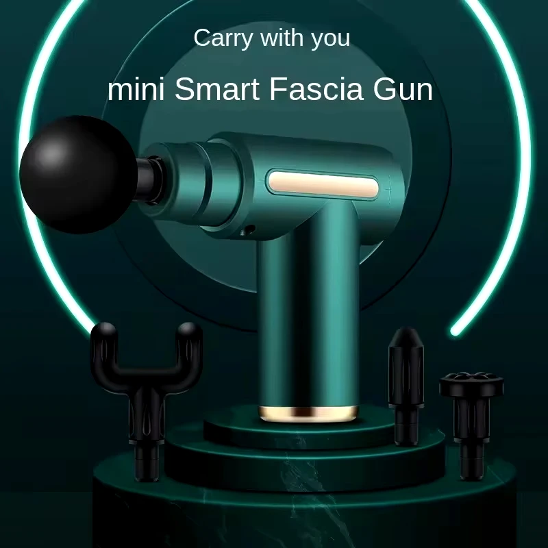 Portable Fascia Gun Button Tissue Massage Mini Lightweight and Adjustable Speed Massage Equipment Suitable for the Whole Body