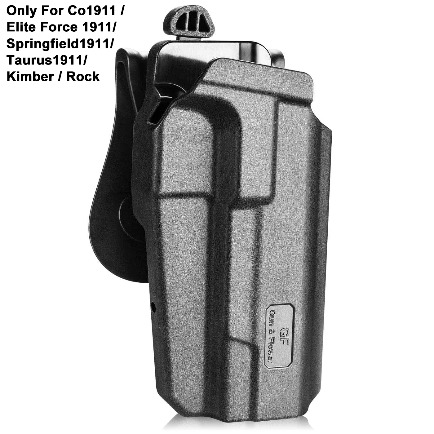 OWB Holster Only Fit Co1911 /Elite Force 1911/Springfield1911/Taurus1911/ Kimber / Rock Island Armory/Thumb Release Polymer