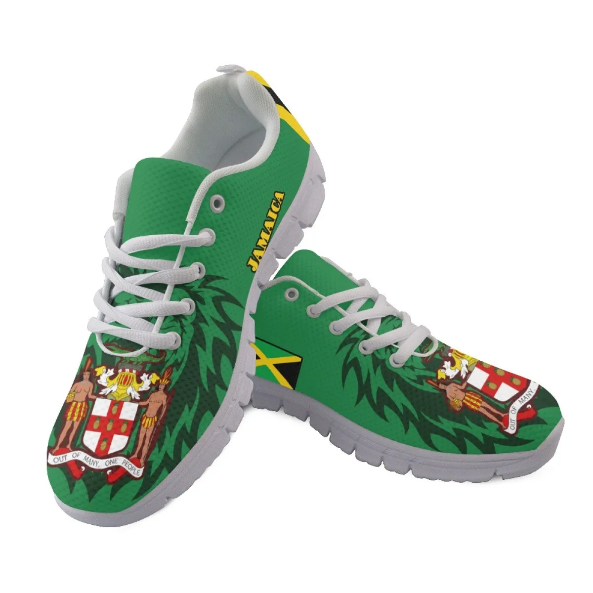 INSTANTARTS 2023 Women's Soft Sneakers Fashion Jamaica Flag Lion Of Judah Printed Vulcanize Shoes for Ladies Casual Chaussure