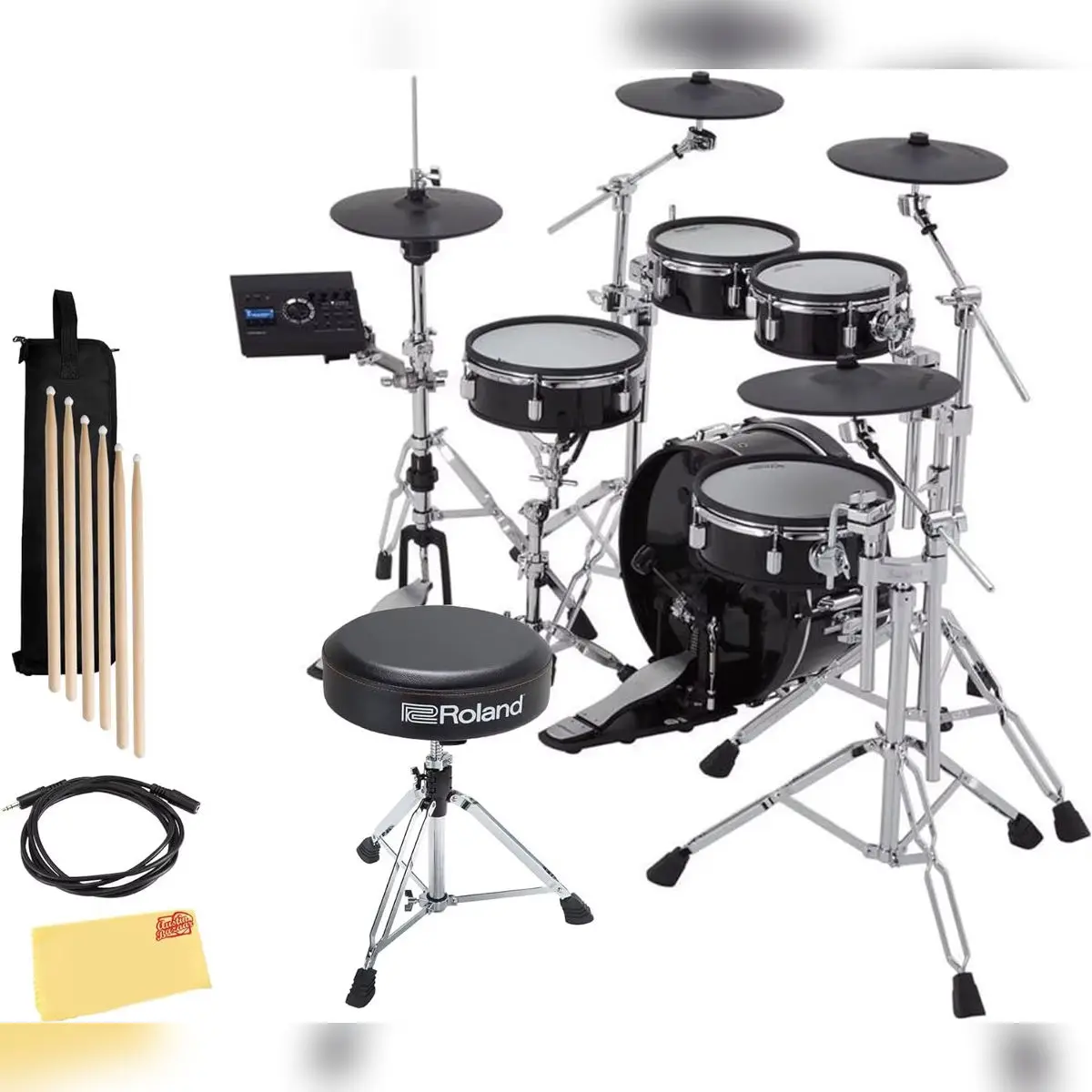 

Top Authentic Ro-land VAD307 V-Drums Acoustic Design 5-Piece Electronic Drum