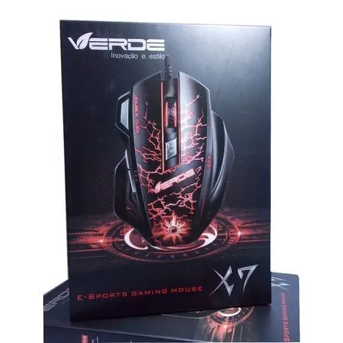 Mouse Gamer X7 E-sports 3200 Dpi Usb 7 Botões Led PC Notebook