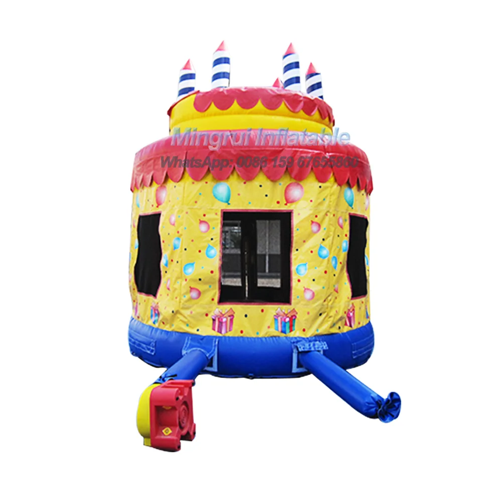 Inflatable Samll Cake Bouncer for Kids, Bouncing House Jumping Bouncer Durable PVC Tarpaulin for Kids Playground Outdoors