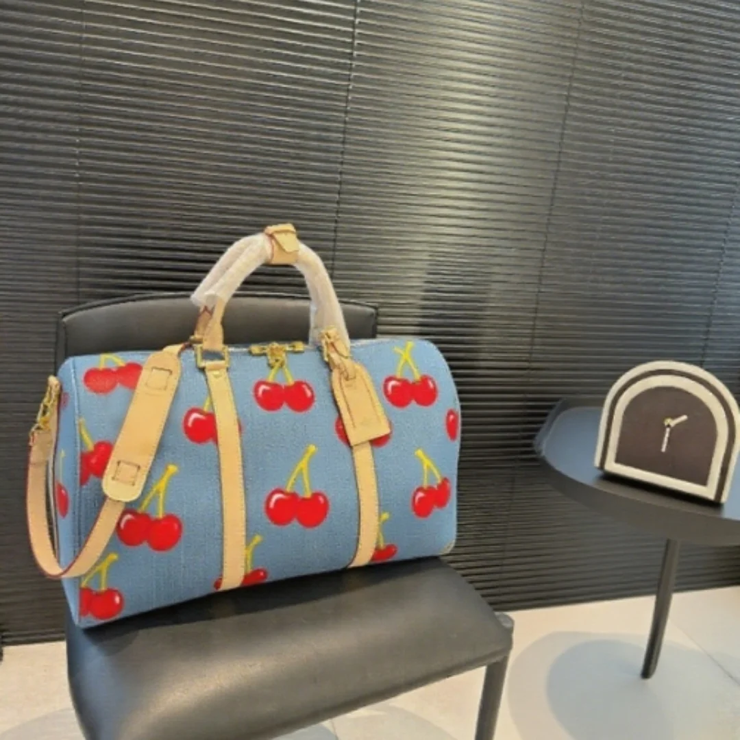 

New Women's Traveling Bag Cowboy Cherry Series Classic Versatile Fashion Large Capacity High Quality 2025 Female Bag 45*27
