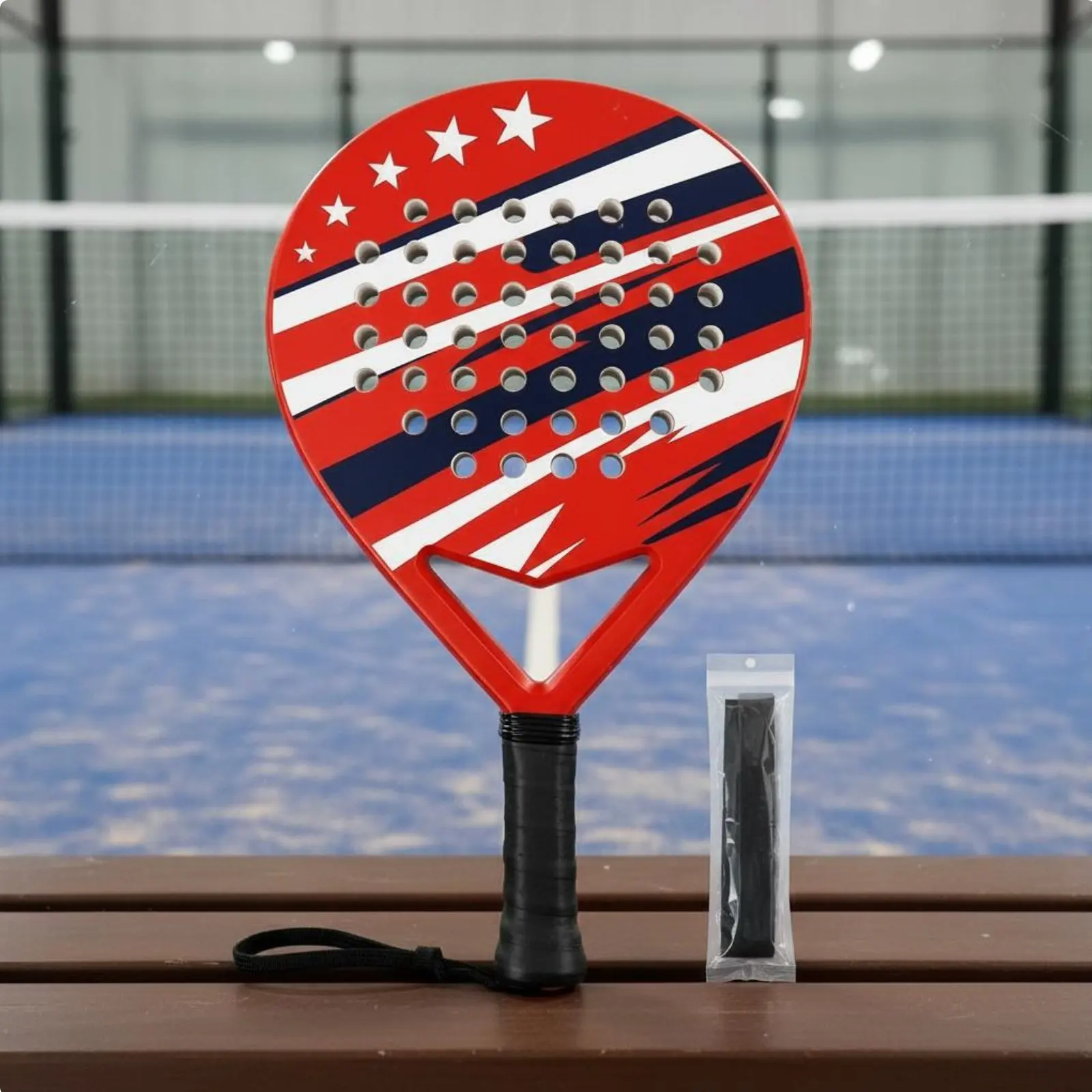 1 Player Paddle Set Lightweight Padel Racket Set ABS Padel Paddle Long-Lasting Non-Slip Grip for Beginners, Training, Outdoor image 3