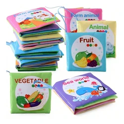 Cloth Books Baby Toys, Colorful Fabric Baby Learning Books Touch And Feel Crinkle Sounds For Holidays