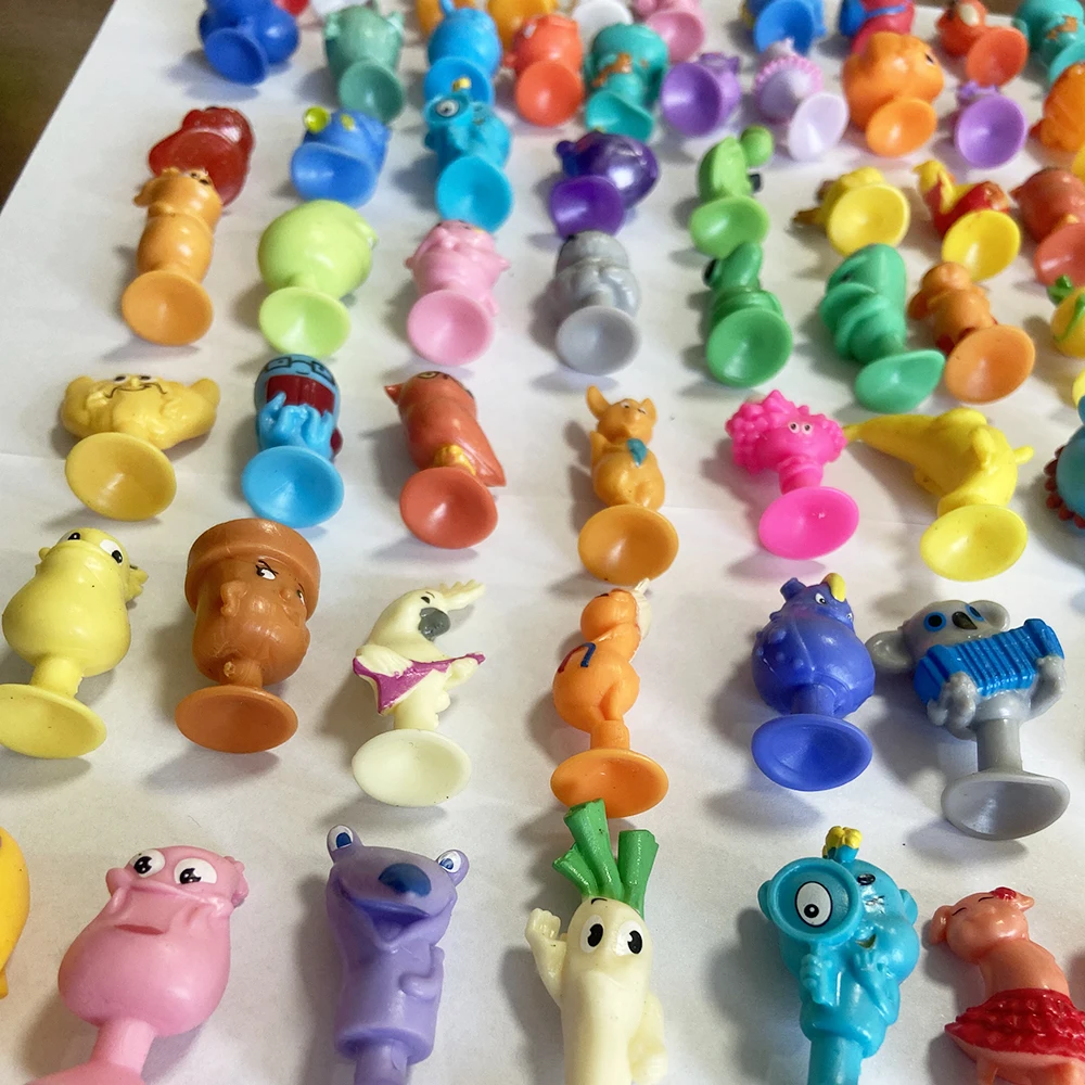 Original Mini TPR Soft Stikeez Ventouse Figure Figurine Fruit Vegetable Food Animal Fish Lidl Happy Home Toy Gift