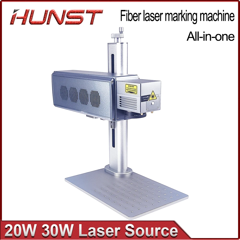 HUNST 20W 30W A8 Fiber Laser Marking Machine High Power Industrial Portable Engraver for Engraving Metal Jewelry Plastic Leather