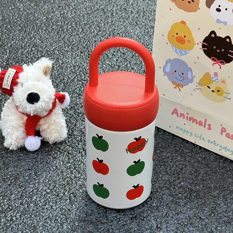 

420ml Student/Children's Thermal Water Bottle With Handle Lid,Double-layer Stainless Steel,Birthday Gifts,Vacuum Thermos Cup