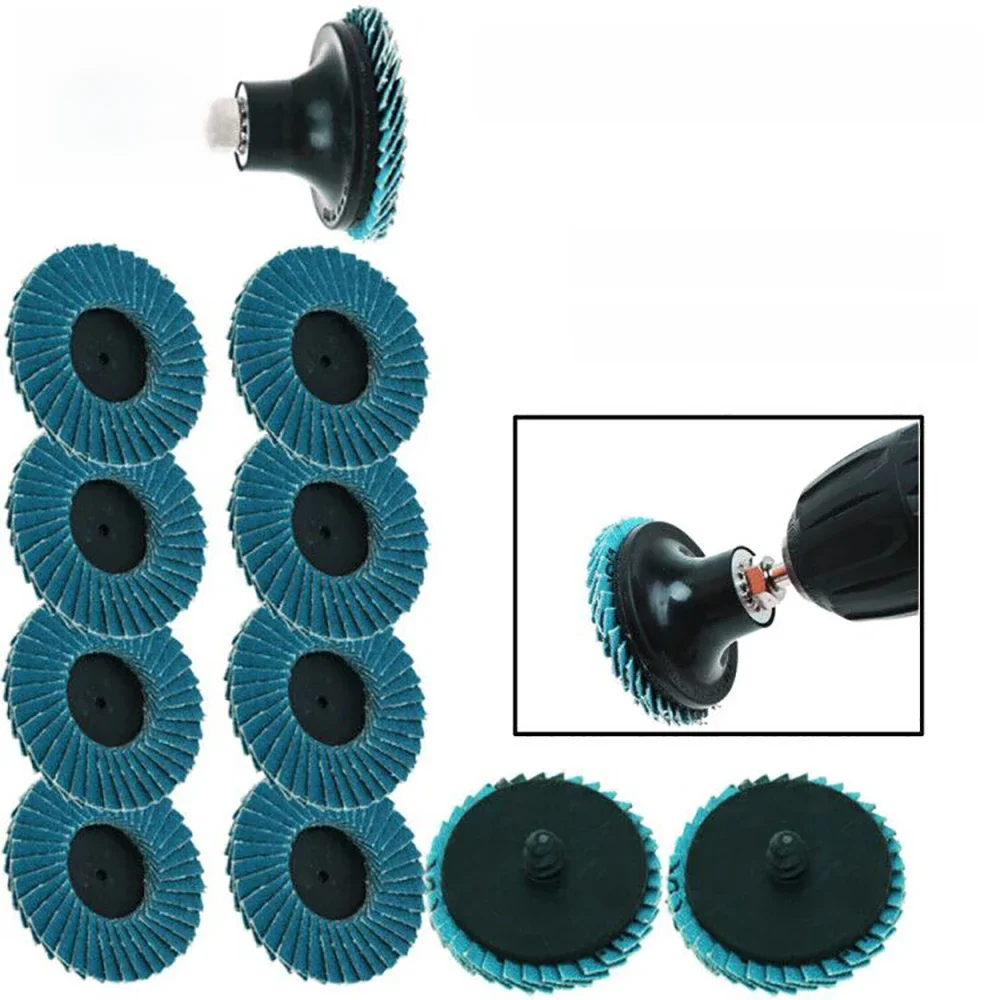 Disques à lamelles professionnels de 50mm, disques abrasifs de 2 pouces, grains 40/60/80/120, lames pour meuleuse d'angle