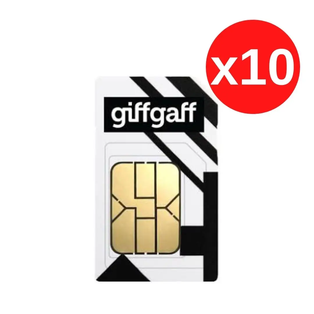 UK Sim Card England Sim GiffGaff SIM Card x 10 Pieces Use WorldWide Free Incoming SMS Worldwide United Kingdom Sim Cards