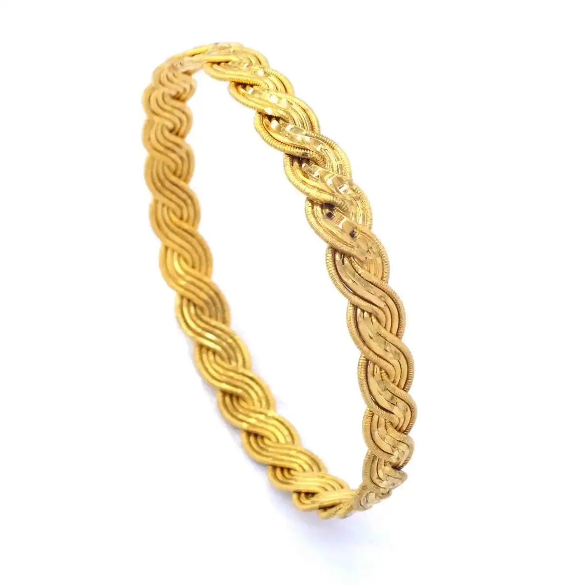 GoldFashion 22 Carat Gold Plated Fine Mesh Bracelet Bangle New Design Stylish Wrist Standing Luxury Charm Wholesale Dubai Turkey