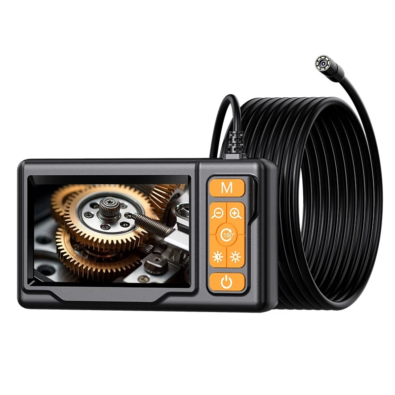 High-Definition Industrial-Grade Endoscope Camera 8mm Waterproof Sewer Pipe Rotating Car Maintenance Self-Inspection Mirror Probe